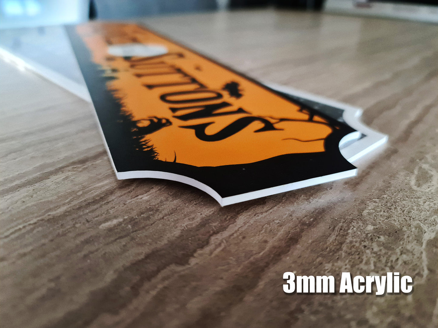Personalised Halloween Acrylic Railway Style Sign with Your Family Name