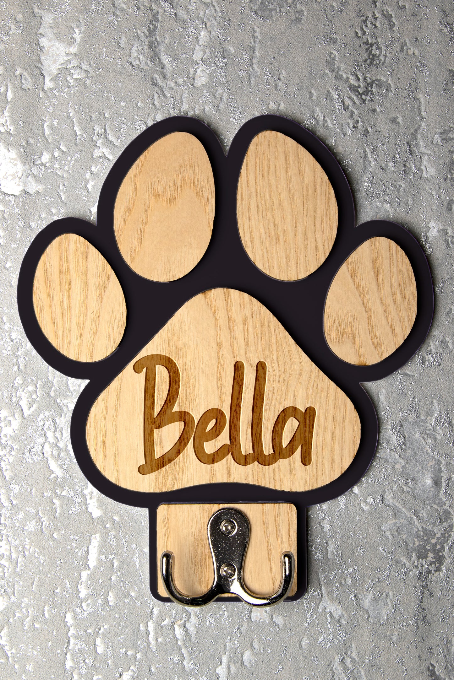 Personalised Paw Shaped Dog Lead Holder 🐾