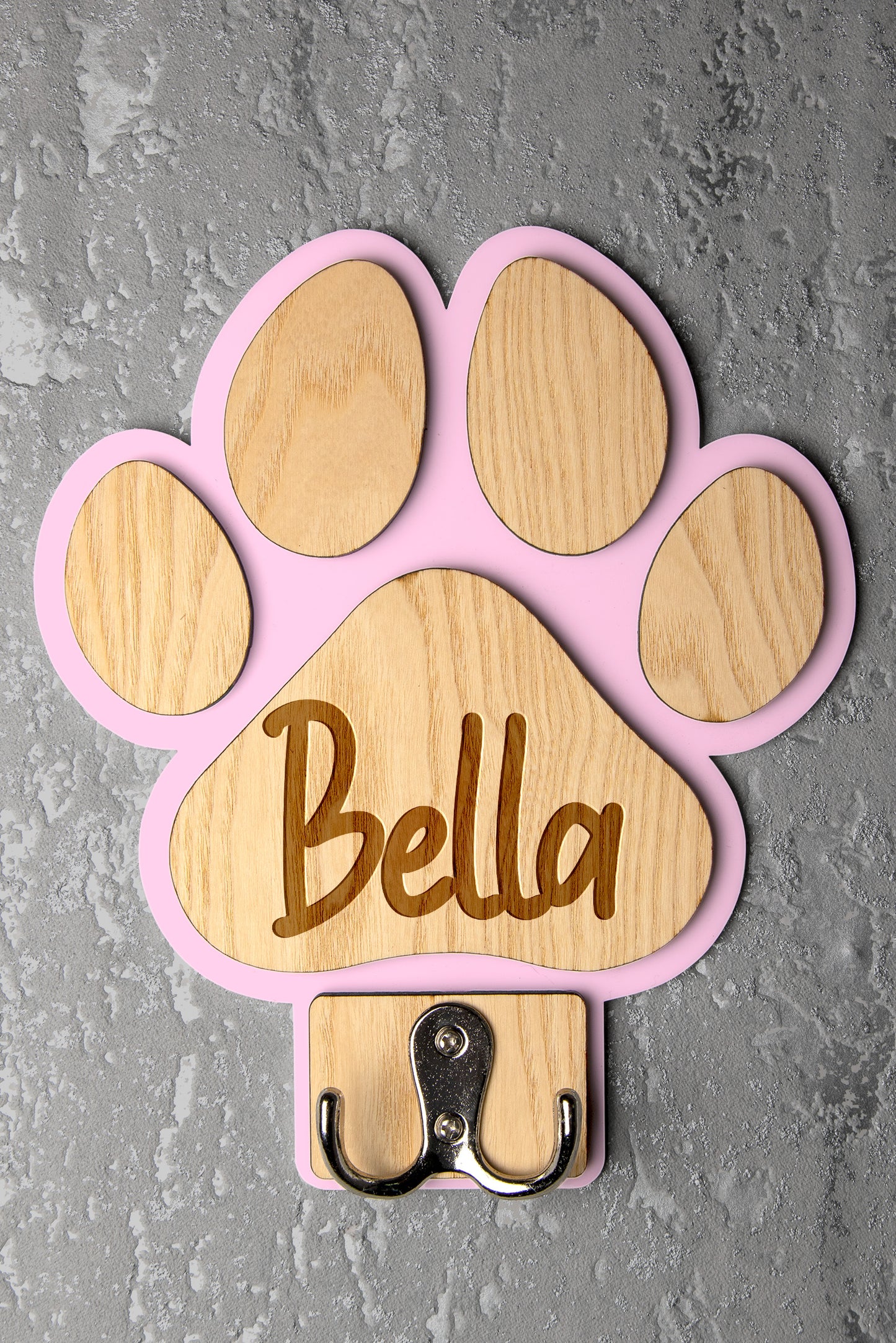 Personalised Paw Shaped Dog Lead Holder 🐾