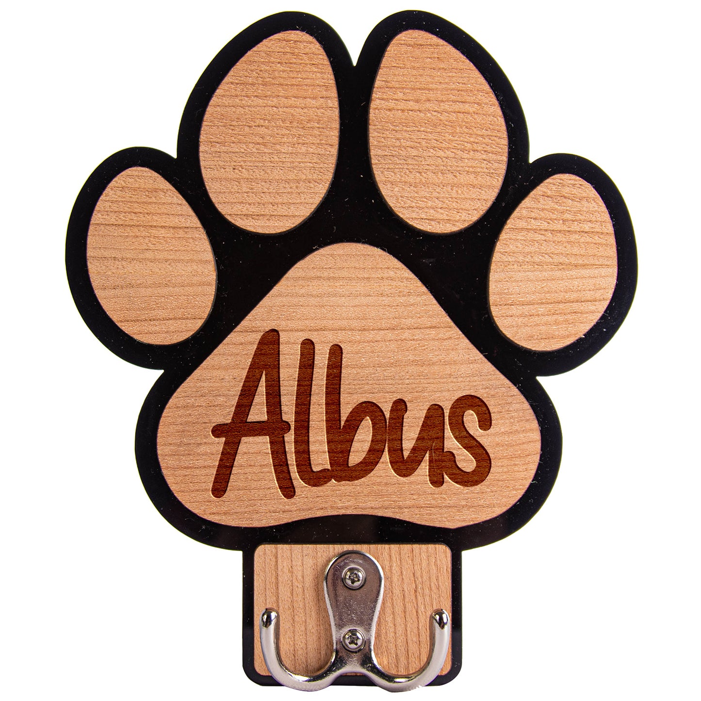 Personalised Paw Shaped Dog Lead Holder 🐾