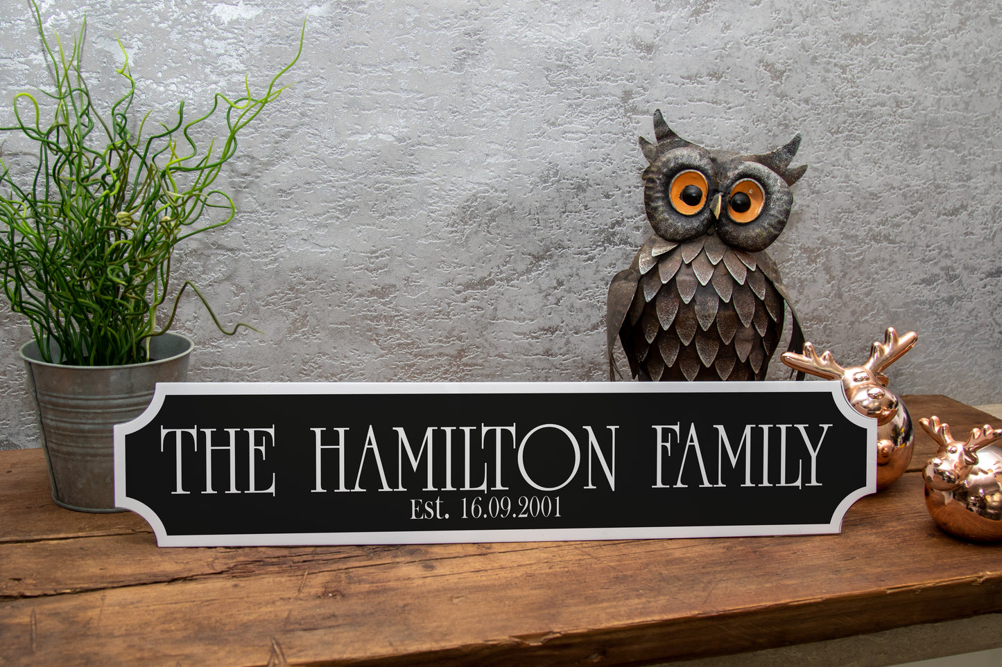 Acrylic Railway Style Sign with Your Family Name